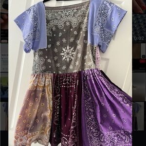 Psychic Outlaw Purple Bandana Mini Dress